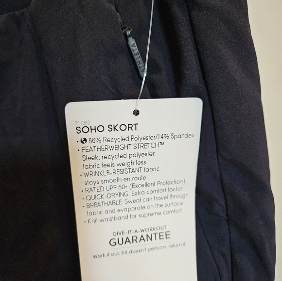 Athleta Soho skort in Navy size 12 NWT. /LULULEMON / Athletic skort/ hiking / - Picture 4 of 8